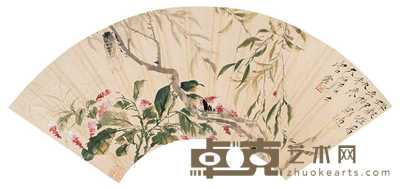 唐云 蝉声催暑去，柳影逼秋来 镜心 18×52cm